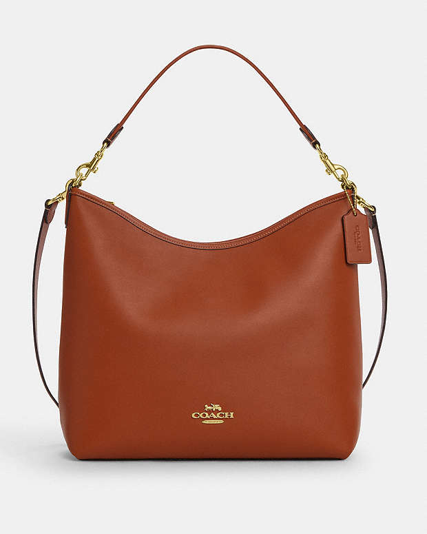 Laurel Large Shoulder Bag Smooth Leather-Gold-Tan Smooth Leather-Gold-Tan