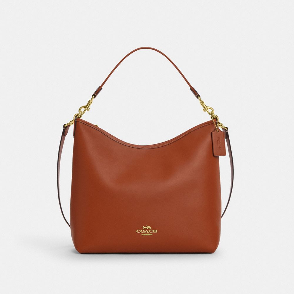 Laurel Large Shoulder Bag Smooth Leather-Gold-Tan Smooth Leather-Gold-Tan