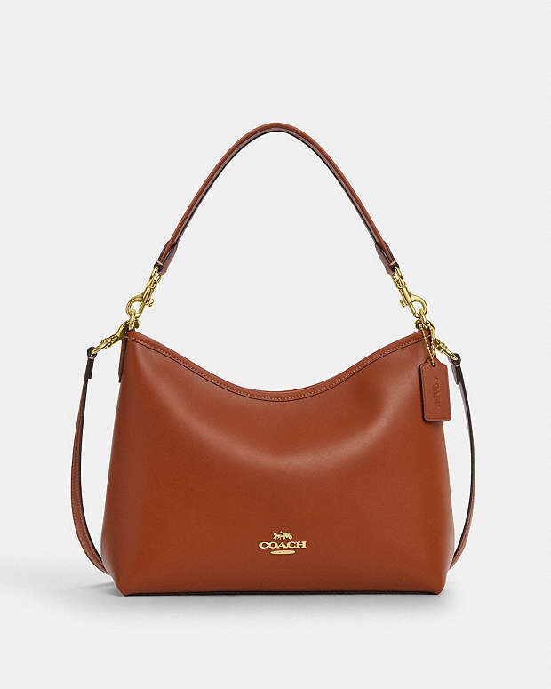 Laurel Shoulder Bag Smooth Leather-Gold-Tan Smooth Leather-Gold-Tan