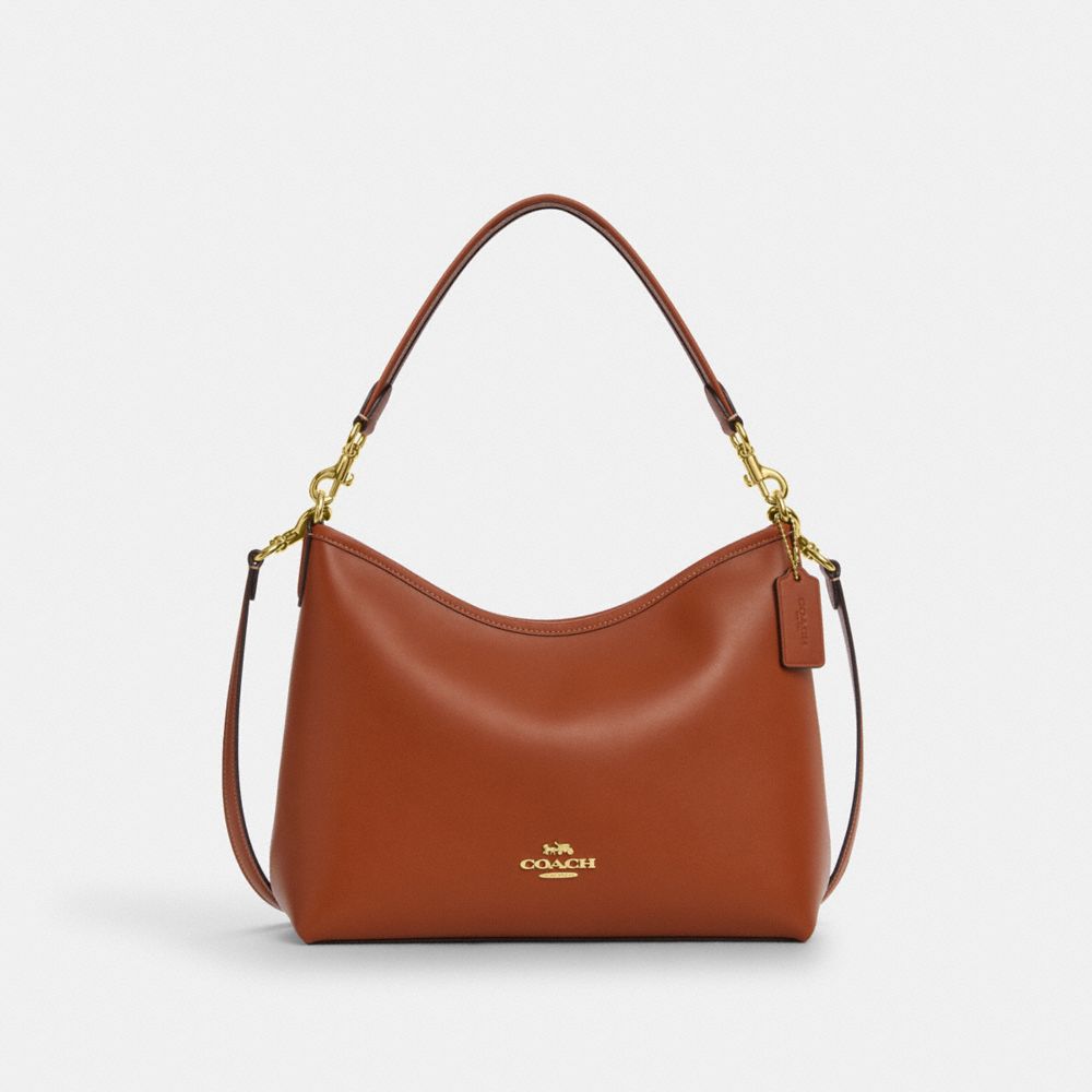 Laurel Shoulder Bag Smooth Leather-Gold-Tan Smooth Leather-Gold-Tan