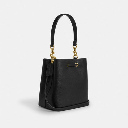 Coach Rowan Bucket Bag Gold Black