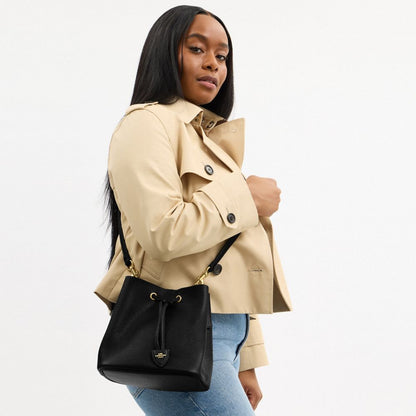 Coach Rowan Bucket Bag Gold Black