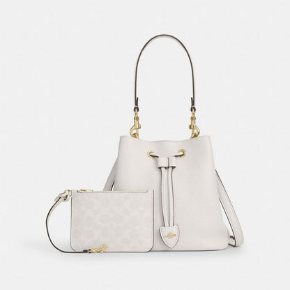 Coach Rowan Bucket Bag Gold Chalk