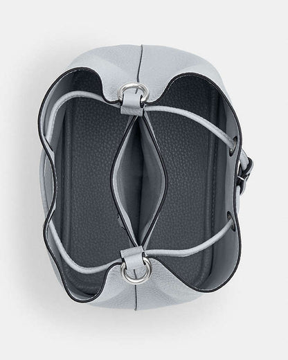 Rowan Bucket Bag Pebbled Leather-Silver-Ice Blue Pebbled Leather-Silver-Ice Blue