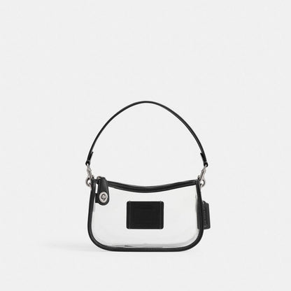 Coach Stadium Swinger Bag Silver Black