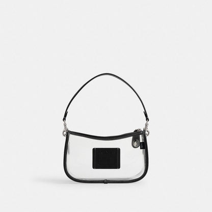Coach Stadium Swinger Bag Silver Black