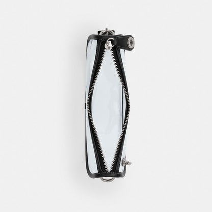 Coach Stadium Swinger Bag Silver Black