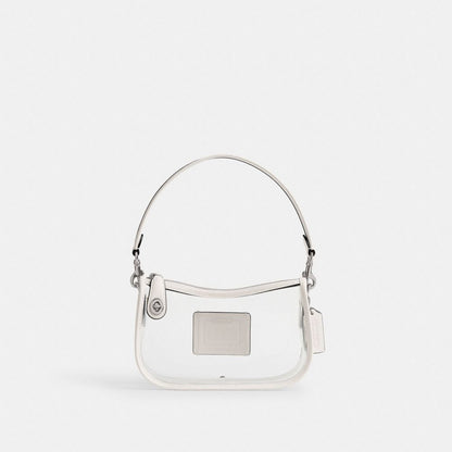 Coach Stadium Swinger Bag Silver Chalk