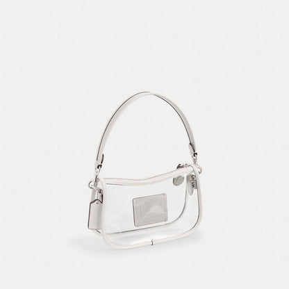 Coach Stadium Swinger Bag Silver Chalk
