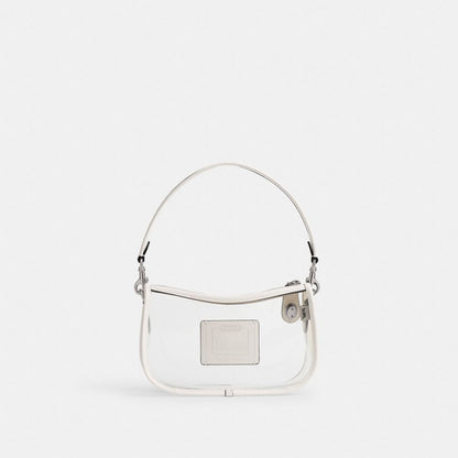 Coach Stadium Swinger Bag Silver Chalk