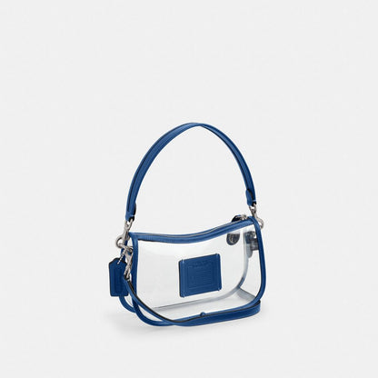 Coach Stadium Swinger Bag Silver True Blue