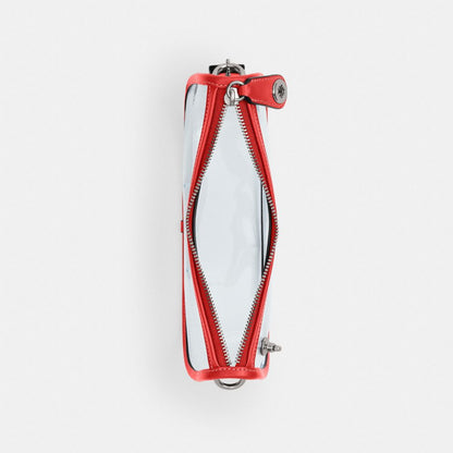 Coach Stadium Swinger Bag Silver Sport Red