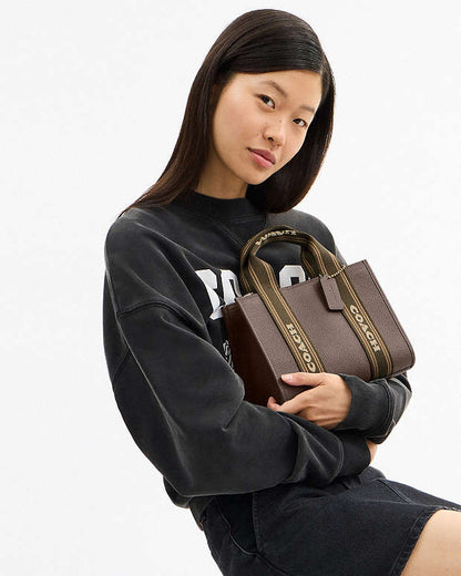 Smith Tote Bag 24 Pebbled Leather-Gold-Dark Stone Pebbled Leather-Gold-Dark Stone