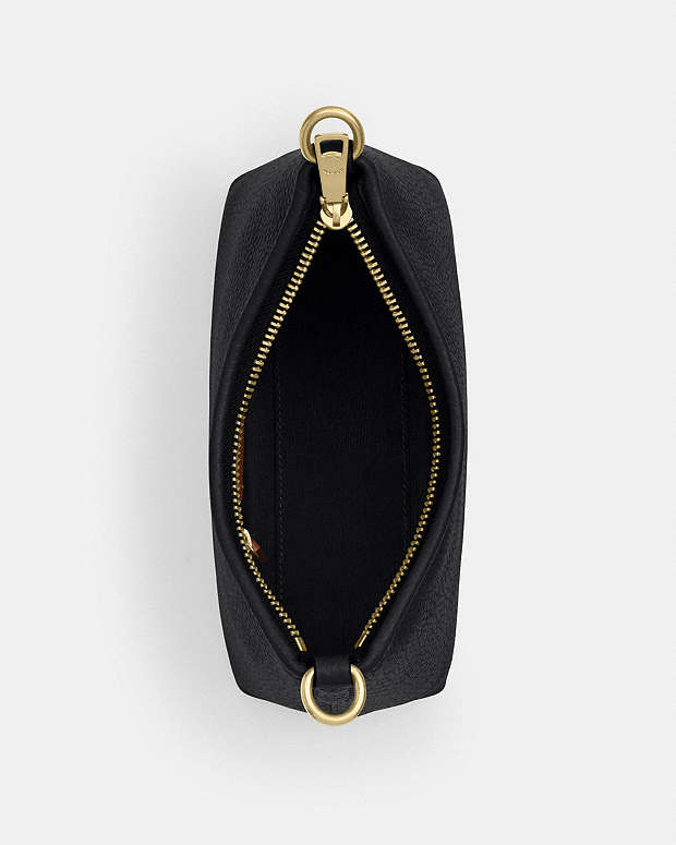 Laurel Small Shoulder Bag Pebbled Leather-Gold-Black Pebbled Leather-Gold-Black