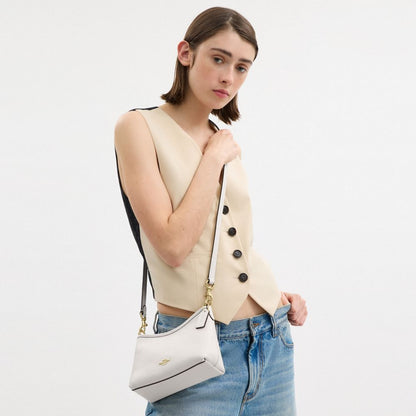 Coach Laurel Small Shoulder Bag Gold Chalk