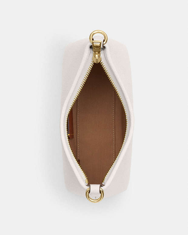 Laurel Small Shoulder Bag Pebbled Leather-Gold-Chalk Pebbled Leather-Gold-Chalk
