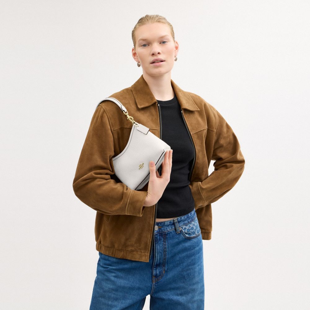 Coach Laurel Small Shoulder Bag Gold Chalk