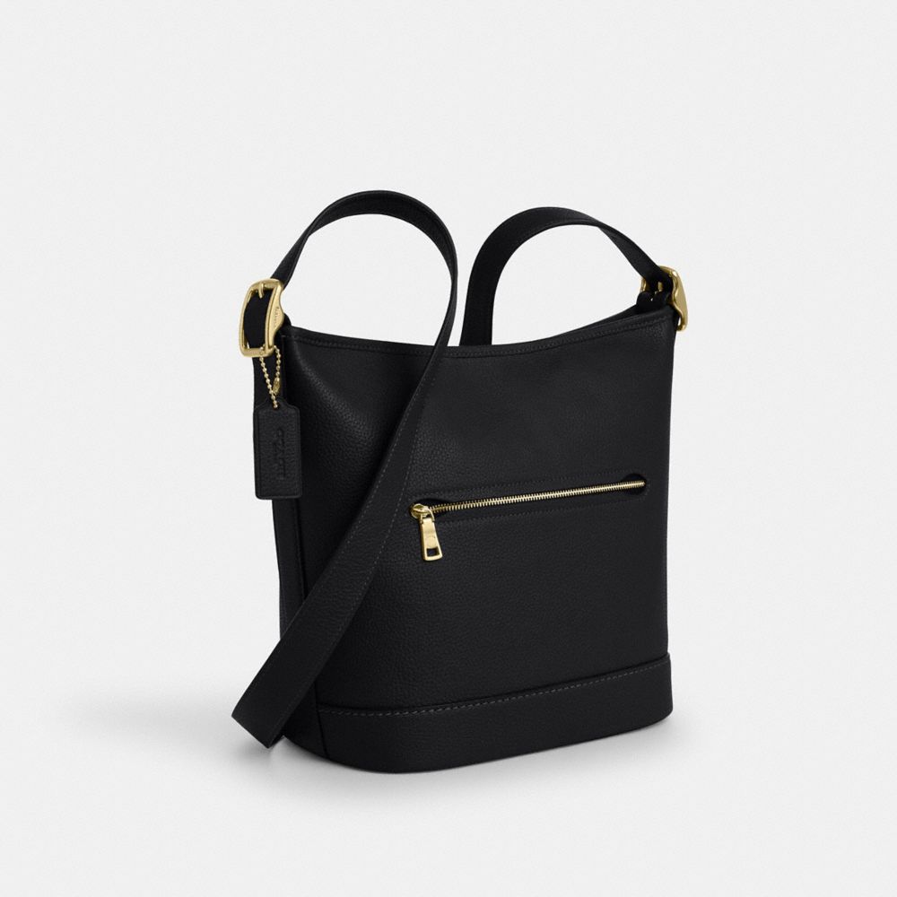 Jude Duffle Bag Pebbled Leather-Gold-Black Pebbled Leather-Gold-Black