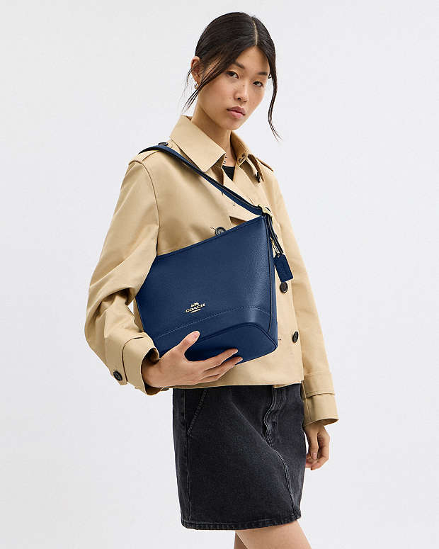 Jude Duffle Bag Pebbled Leather-Gold-Deep Blue Pebbled Leather-Gold-Deep Blue