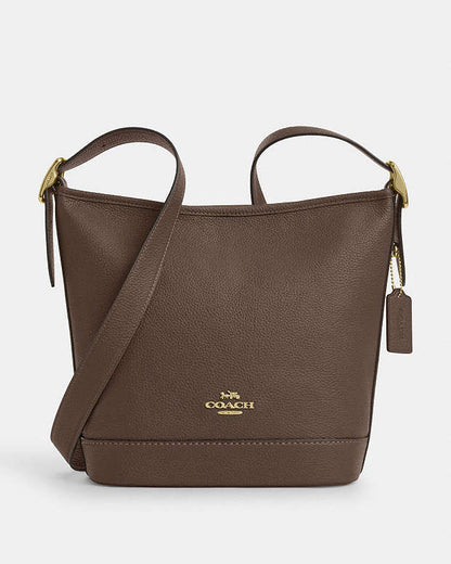 Jude Duffle Bag Pebbled Leather-Gold-Dark Stone Pebbled Leather-Gold-Dark Stone