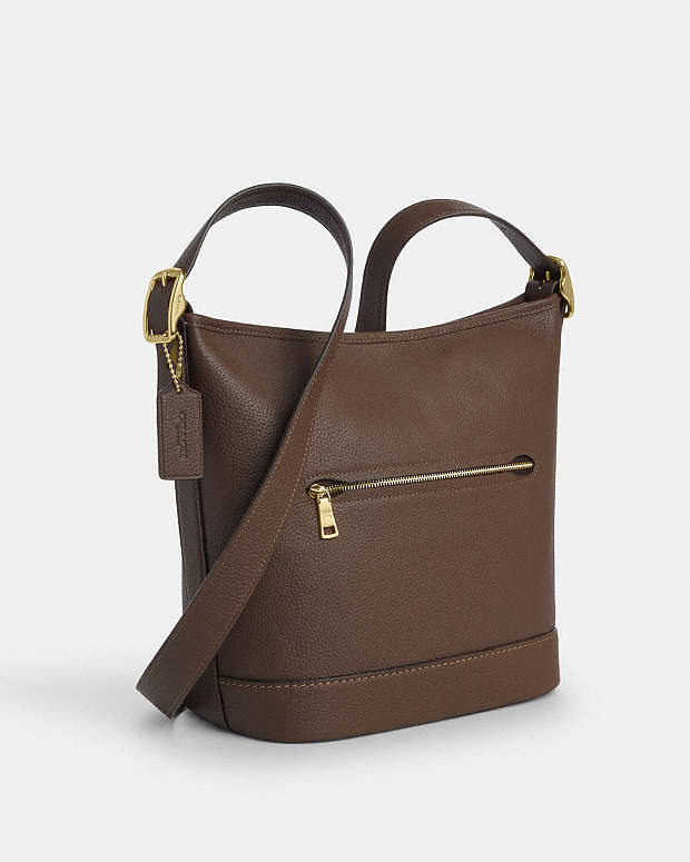 Jude Duffle Bag Pebbled Leather-Gold-Dark Stone Pebbled Leather-Gold-Dark Stone