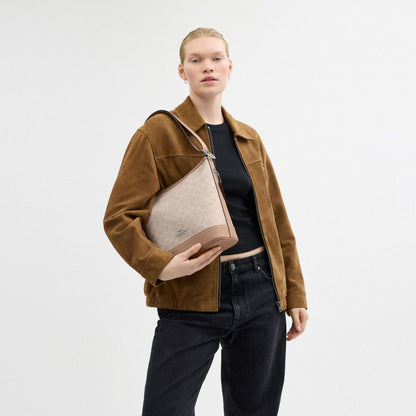 Coach Jude Duffle Bag In Signature Canvas Silver