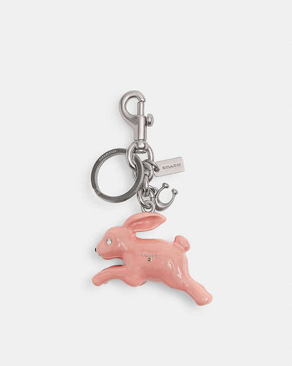 Bunny Bag Charm Silver-Pink Silver-Pink
