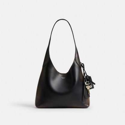 Brooklyn Shoulder Bag 28 In Loved Leather Loved Leather-Silver-Black Brown Loved Leather-Silver-Black Brown