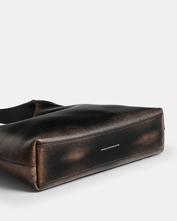 Brooklyn Shoulder Bag 28 In Loved Leather Loved Leather-Silver-Black Brown Loved Leather-Silver-Black Brown