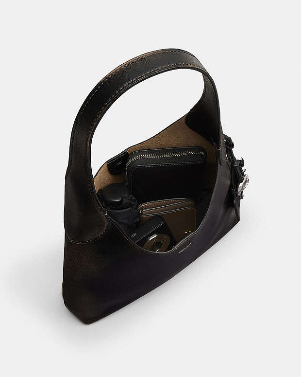 Brooklyn Shoulder Bag 28 In Loved Leather Loved Leather-Silver-Black Brown Loved Leather-Silver-Black Brown