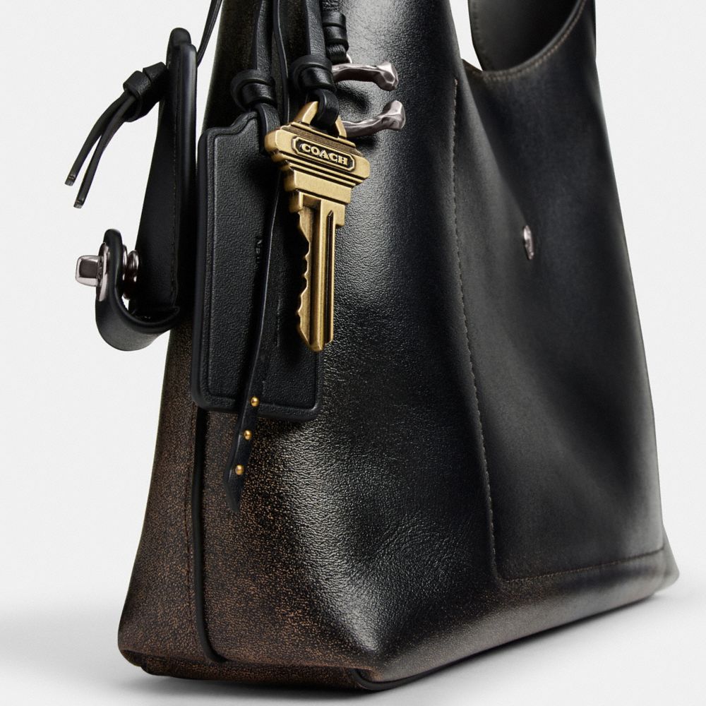 Brooklyn Shoulder Bag 28 In Loved Leather Loved Leather-Silver-Black Brown Loved Leather-Silver-Black Brown