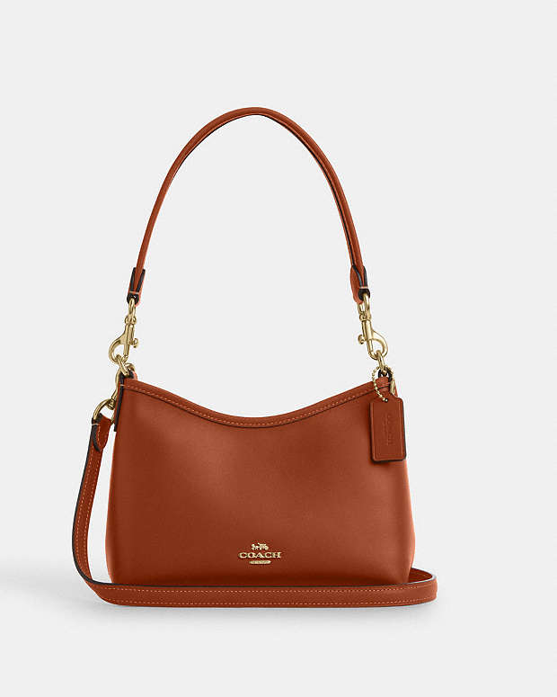 Laurel Small Shoulder Bag Smooth Leather-Gold-Tan Smooth Leather-Gold-Tan