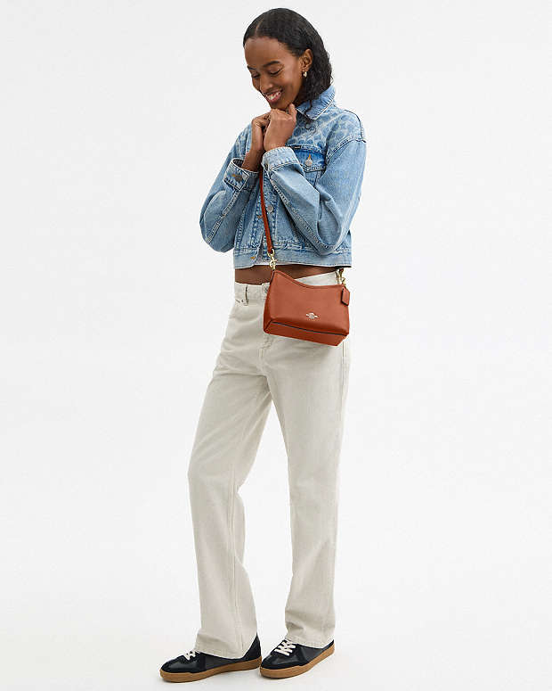 Laurel Small Shoulder Bag Smooth Leather-Gold-Tan Smooth Leather-Gold-Tan
