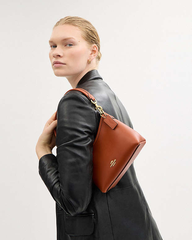 Laurel Small Shoulder Bag Smooth Leather-Gold-Tan Smooth Leather-Gold-Tan