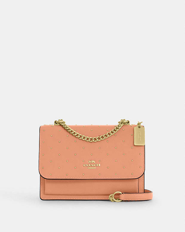 Klare Crossbody Bag With Rivets Smooth Leather-Im-Peach Smooth Leather-Im-Peach