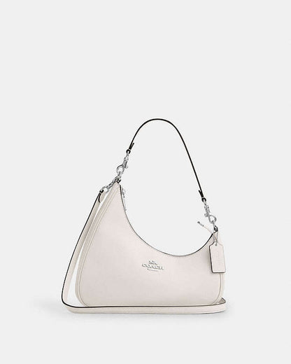 Twisted Teri Shoulder Bag Smooth Leather-Silver-Chalk Smooth Leather-Silver-Chalk