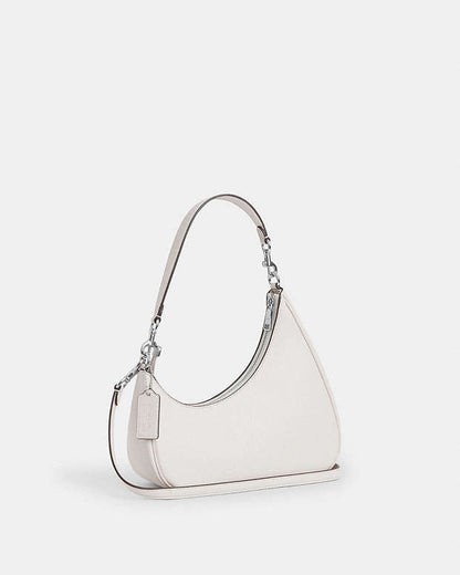 Twisted Teri Shoulder Bag Smooth Leather-Silver-Chalk Smooth Leather-Silver-Chalk