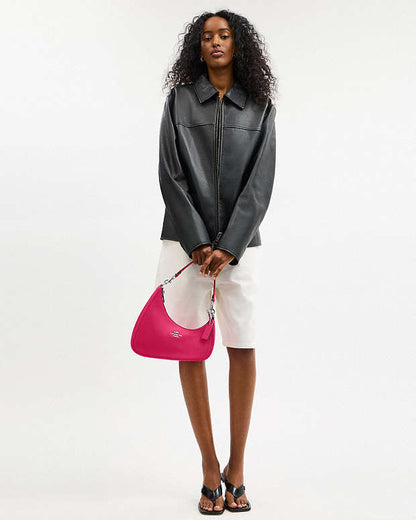 Twisted Teri Shoulder Bag Smooth Leather-Sv-Dragon Fruit Smooth Leather-Sv-Dragon Fruit