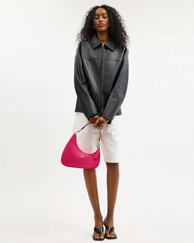Twisted Teri Shoulder Bag Smooth Leather-Sv-Dragon Fruit Smooth Leather-Sv-Dragon Fruit