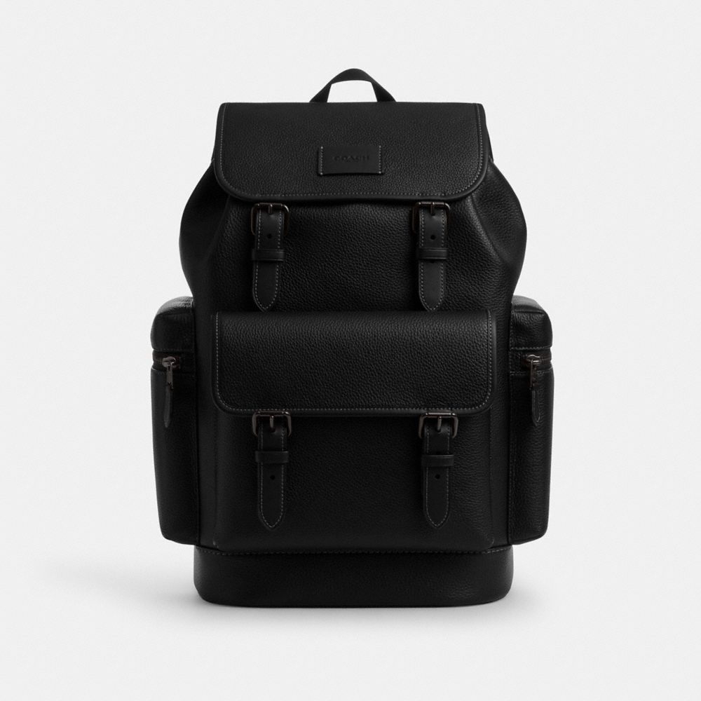 Sprint Backpack Pebbled Leather-Black Copper Finish-Black-Black Pebbled Leather-Black Copper Finish-Black-Black