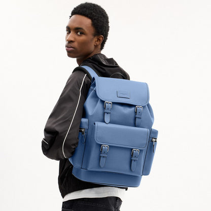 Coach Sprint Backpack Silver Light Denim