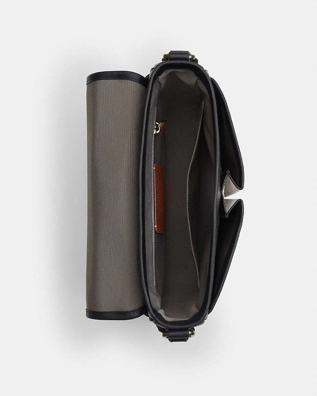 Sprint Map Bag 25 In Colorblock Signature Canvas Signature Canvas-Gunmetal-Chalk-Black Signature Canvas-Gunmetal-Chalk-Black