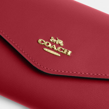 Coach Klare Wallet With Chain Gold True Red