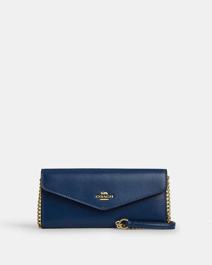 Klare Wallet With Chain Gold-Deep Blue Gold-Deep Blue