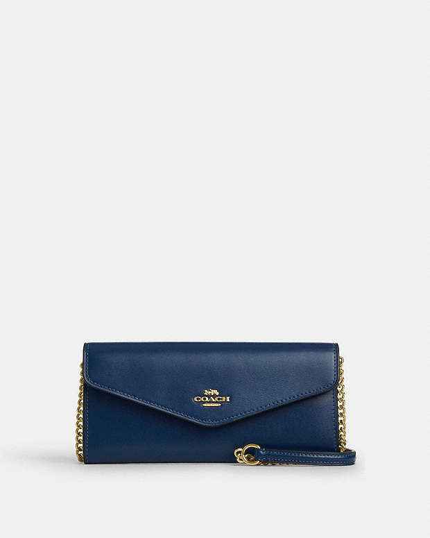 Klare Wallet With Chain Gold-Deep Blue Gold-Deep Blue