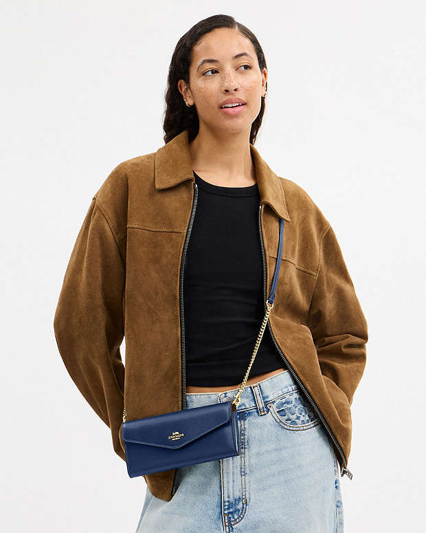 Klare Wallet With Chain Gold-Deep Blue Gold-Deep Blue