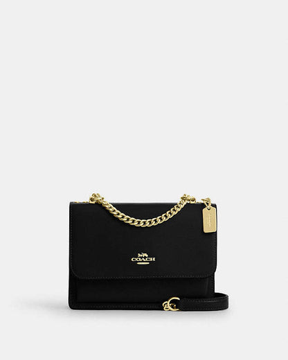 Mini Klare Crossbody Bag Calf Leather-Gold-Black Calf Leather-Gold-Black