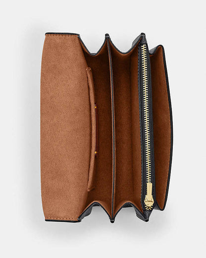 Mini Klare Crossbody Bag Calf Leather-Gold-Black Calf Leather-Gold-Black