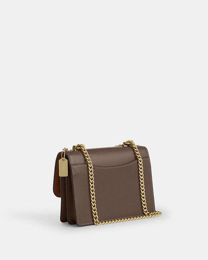 Mini Klare Crossbody Bag Calf Leather-Gold-Dark Stone Calf Leather-Gold-Dark Stone
