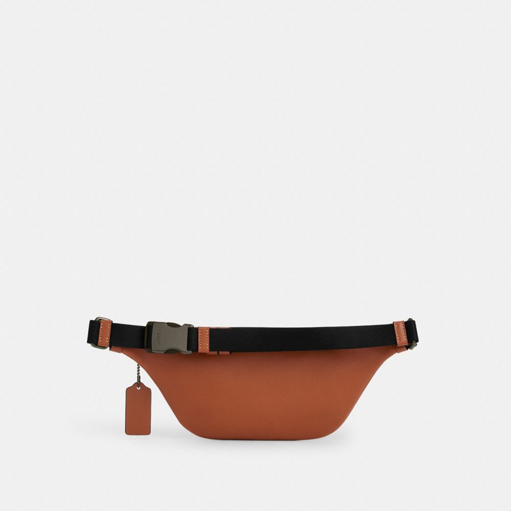 Warren Mini Belt Bag Smooth Leather-Gunmetal-Tan Smooth Leather-Gunmetal-Tan